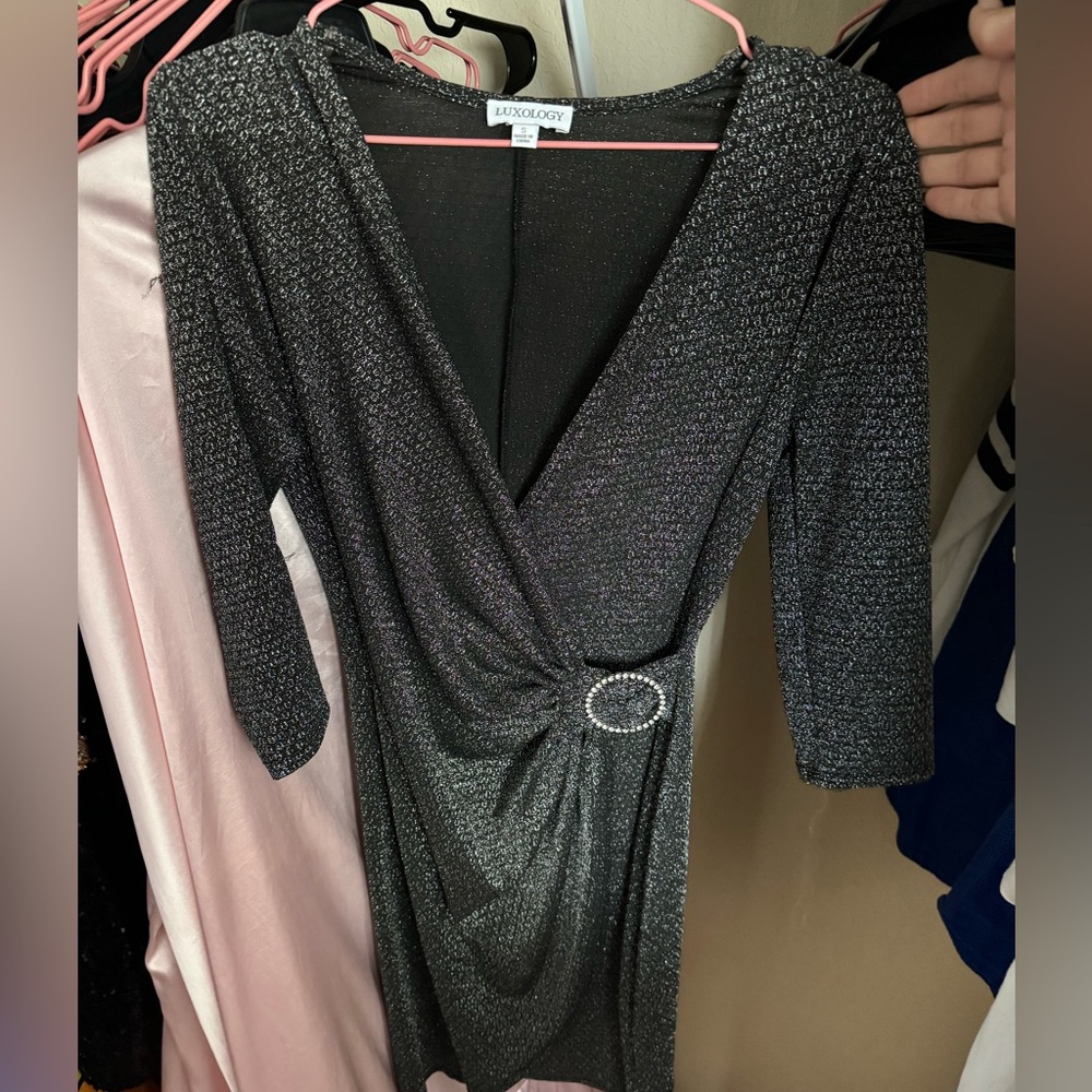Faux wrap dress